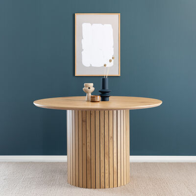 Alessio pyöreä ruokapöytä Ø120 cm savutammi, asiakaspalautus