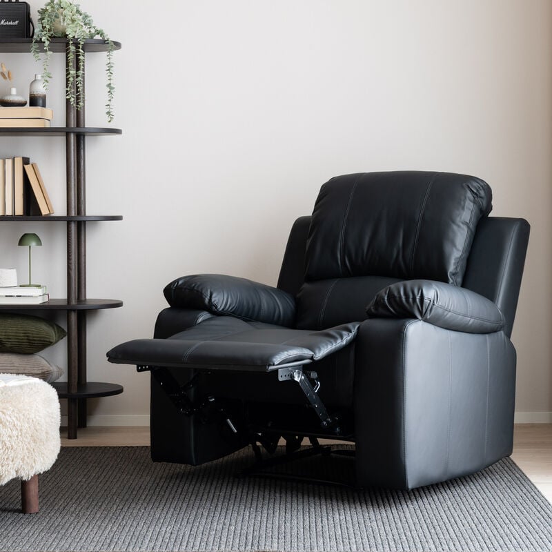 Studio mekanismituoli musta Bonded/kn