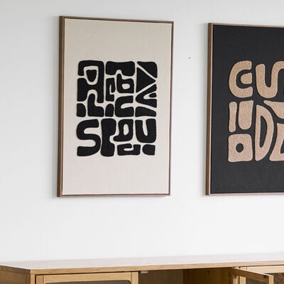 House Nordic Tine tuftattu taulu 50x70 cm musta/ruskea