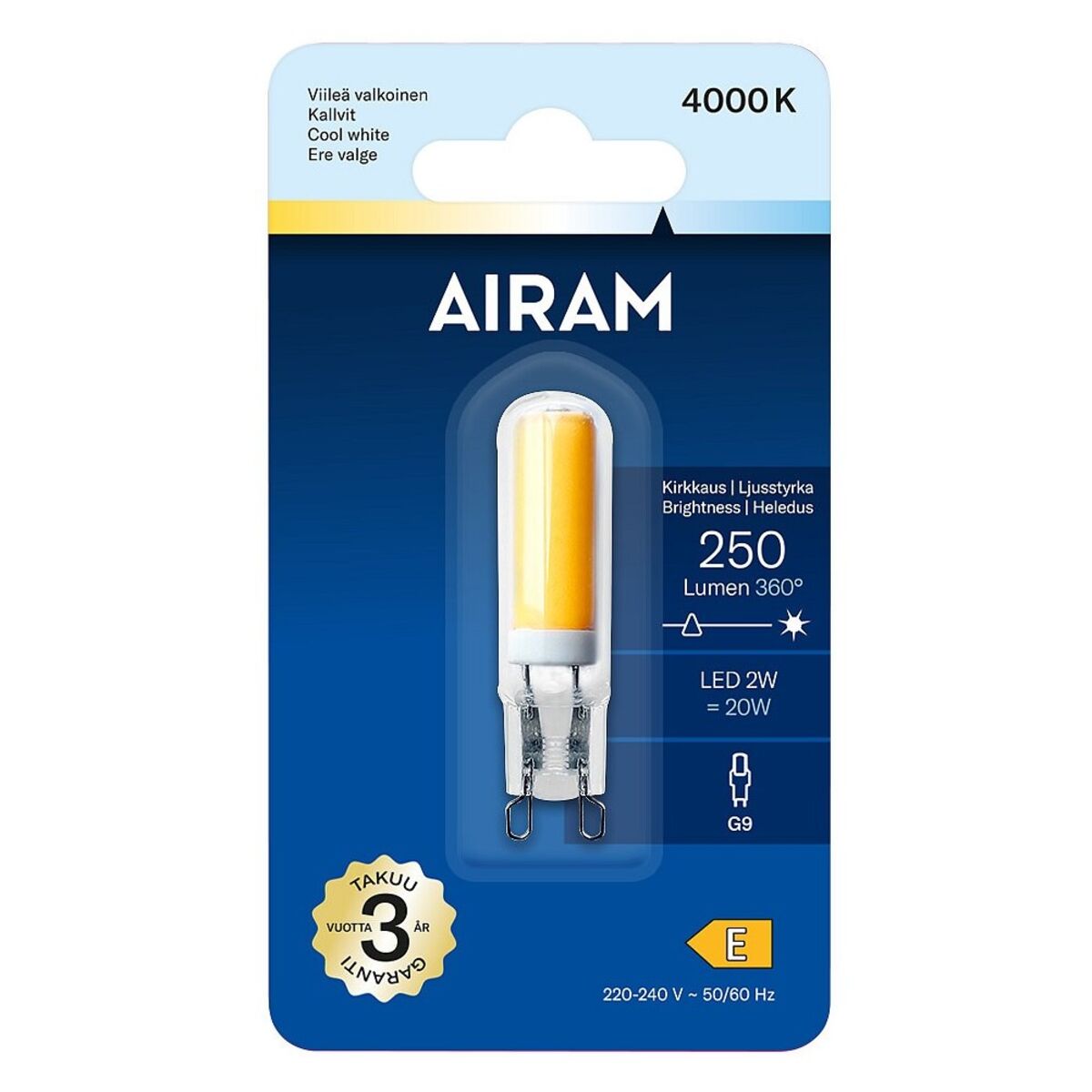 Airam Led-lamppu FG PO 840 250lm G9