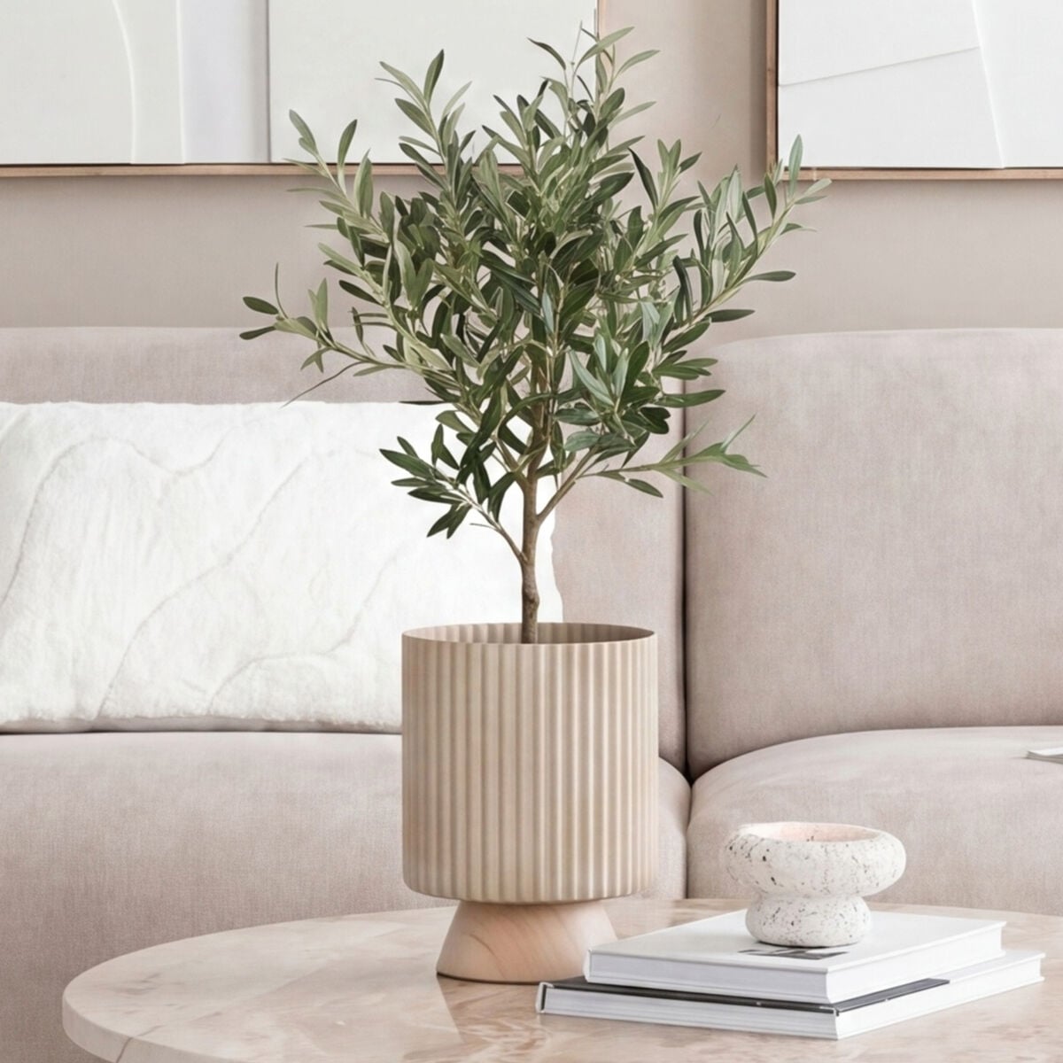 Uurre kukkaruukku 23 cm taupe