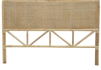 Punos sängynpääty 120 cm luonnonväri rottinki, asiakaspalautus