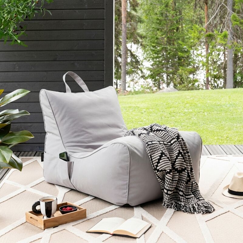 Jade Outdoor säkkituoli vaaleanharmaa