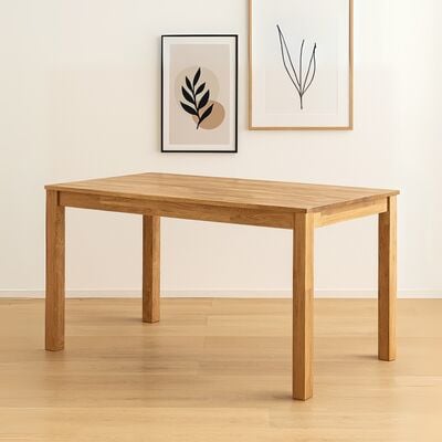 Scandic tammi ruokapöytä 130x80 cm lakattu tammi, asiakaspalautus