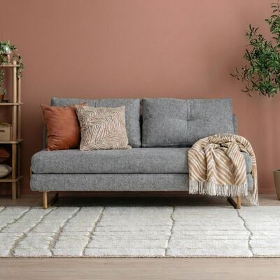 Miller 2-istuttava vuodesohva harmaa, asiakaspalautus