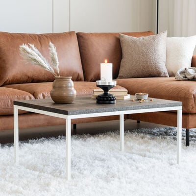 Poukama sohvapöytä 60x80 savunharmaa/musta, asiakaspalautus