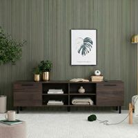 Solo tv-taso 220 cm kahdella ovella tumma tammi, asiakaspalautus