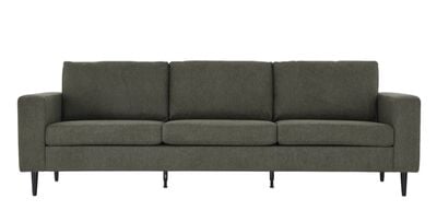 Toronto 3-istuttava sohva vihreä verita 34, jalka wenge, asiakaspalautus