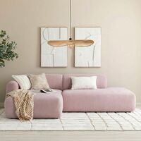 Lumo divaanisohva avopäädyllä vasen Soro 61 roosa