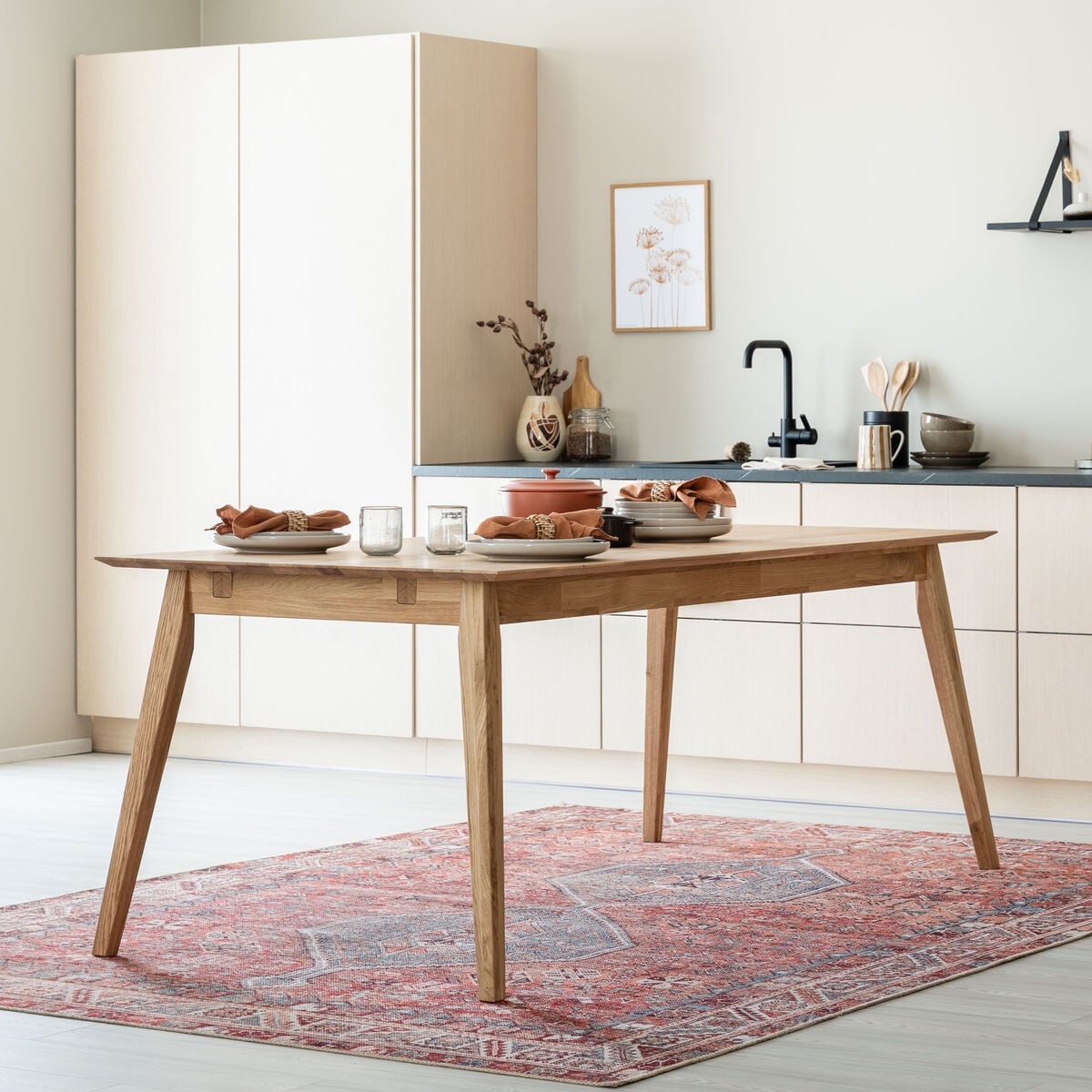 Veke Koto ruokapöytä 200x90 cm öljytty tammi, asiakaspalautus