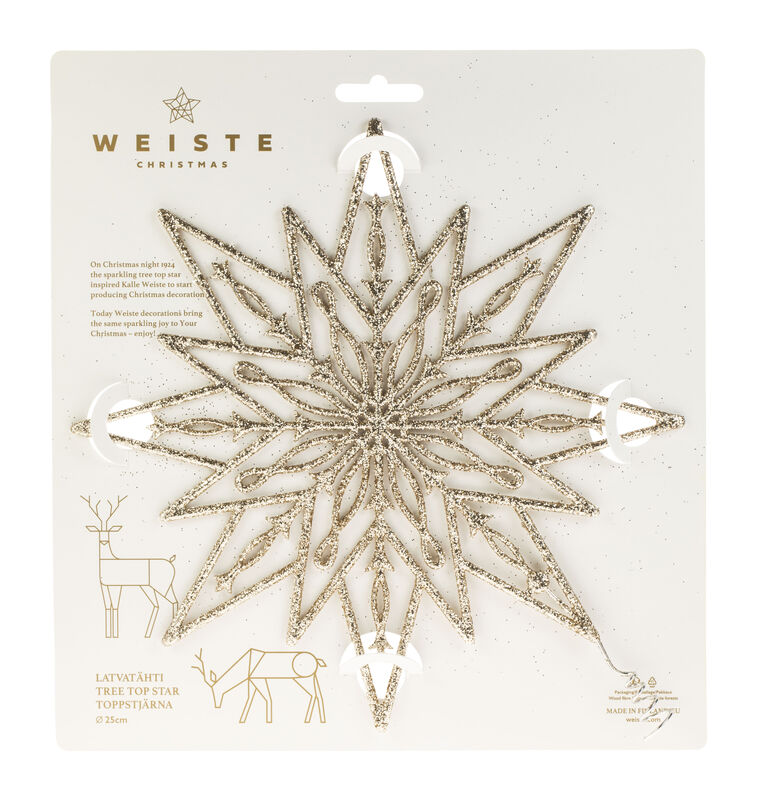 Weiste Filigraani latvatähti 25 cm samppanja