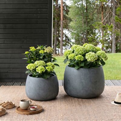 House Nordic Stanbury ulkoruukut 2 kpl harmaanvihreä