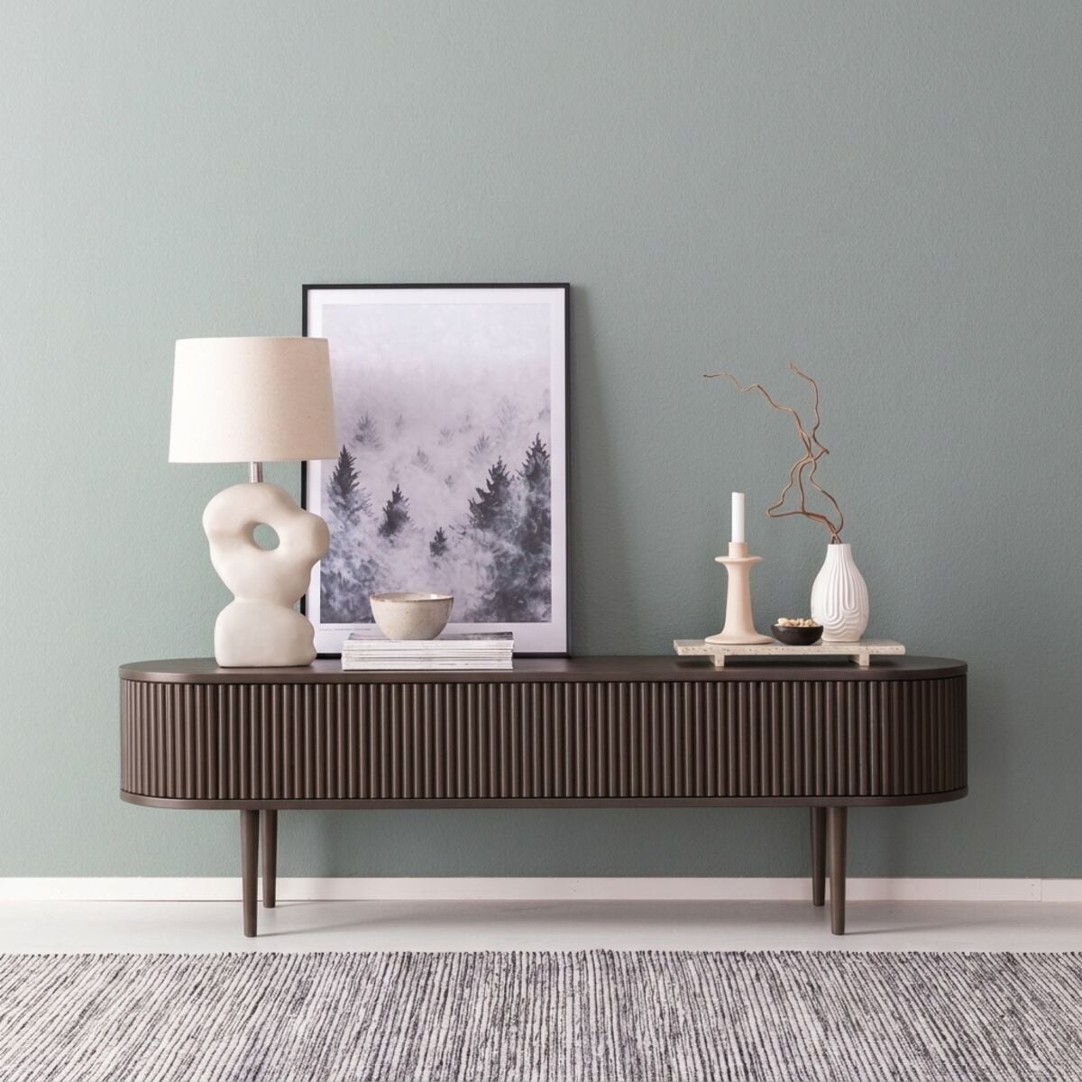Ranua by Veke Taimi tv-taso 153x41x47 cm tummanruskea