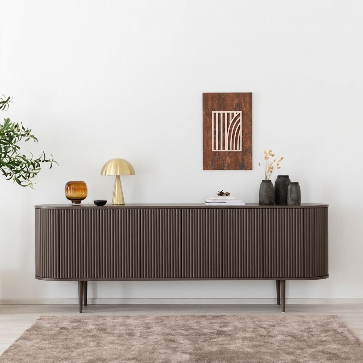 Ranua by Veke Taimi senkki 209x41x75 cm tummanruskea