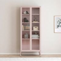 Harso vitriini 80x35x180 cm vanha roosa