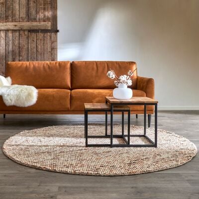 Finarte Nirvana villamatto 150 cm pyöreä harmaa