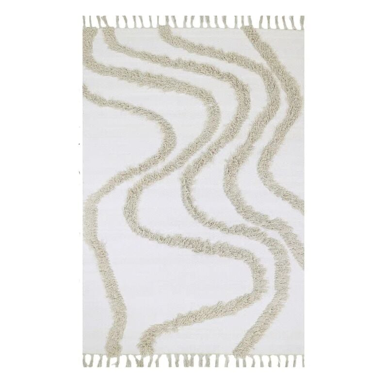 Finarte Linnunrata puuvillamatto luon.valkoinen