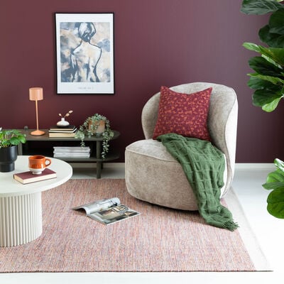 Finarte Helmi puuvillamatto 80x200 cm vaaleanharmaa