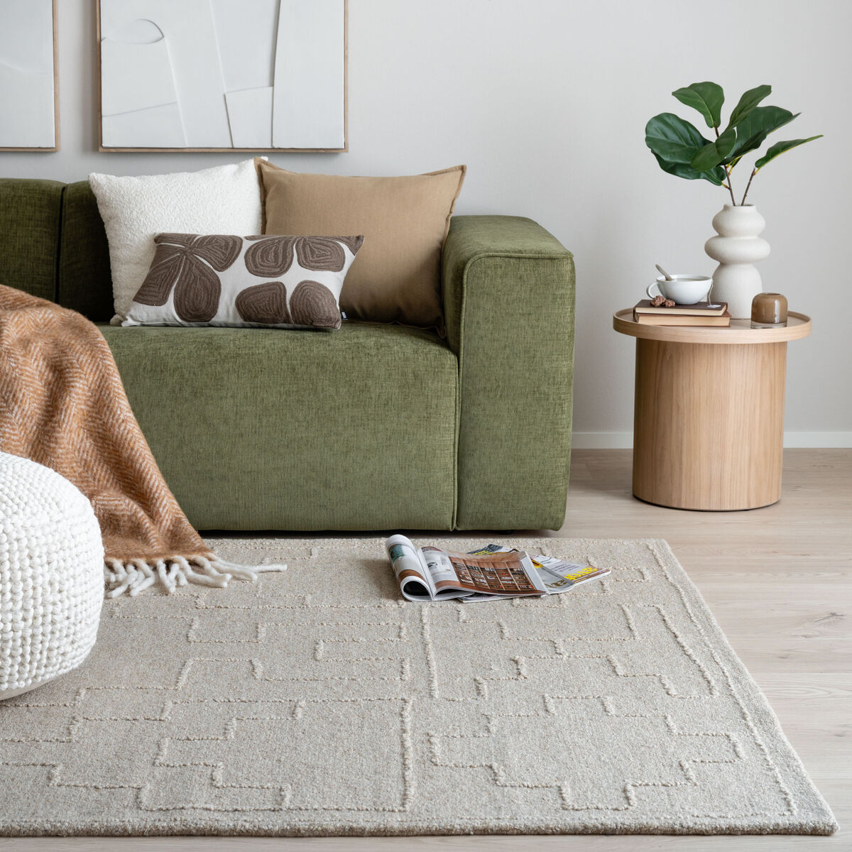 Finarte Serene villamatto 160x230 cm beige