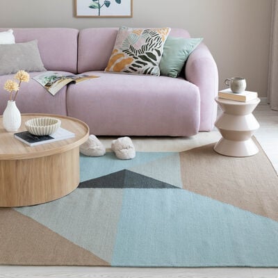 Finarte Triangle villamatto 200x300 cm harmaa/roosa