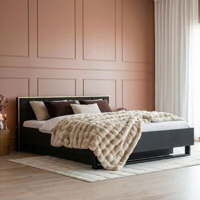 Taival sänky 160x200 säilytystilalla musta