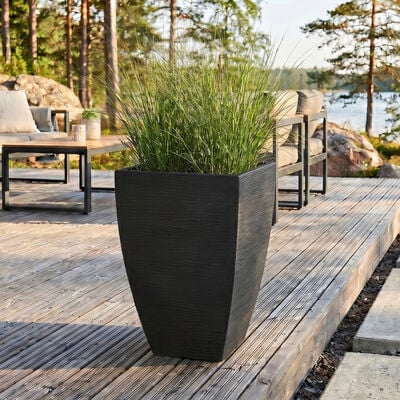 Lino kukkaruukku 39x39x60 cm antrasiitti