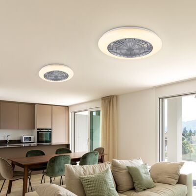 Trio Stralsund LED tuuletinplafondi valkoinen tähtitaivas, asiakaspalautus