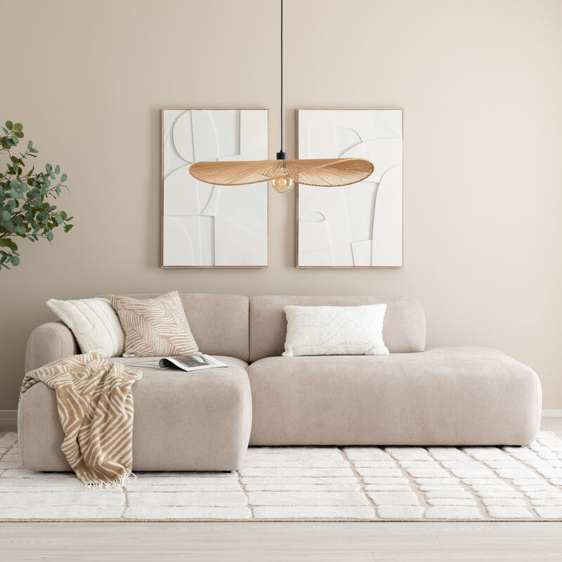 Lumo divaanisohva avopäädyllä vasen Storm 06 beige