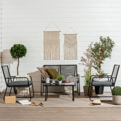 Arvi sohvaryhmä musta/harmaa, asiakaspalautus