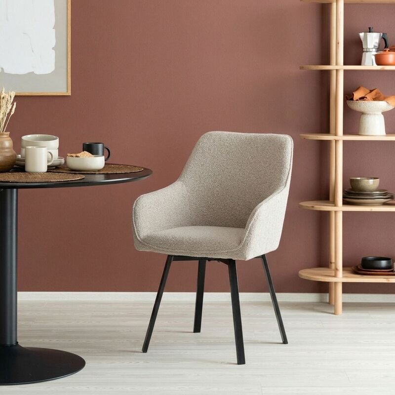 Mooda Alessio pyörivä tuoli beige/musta