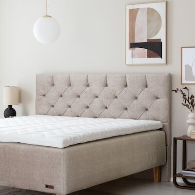 Unia Platina sängynpääty 126x120 beige Vogue 02, asiakaspalautus