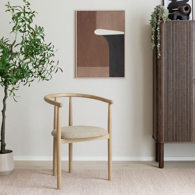 Sola tuoli lakattu tammi/taupe Cobble 121