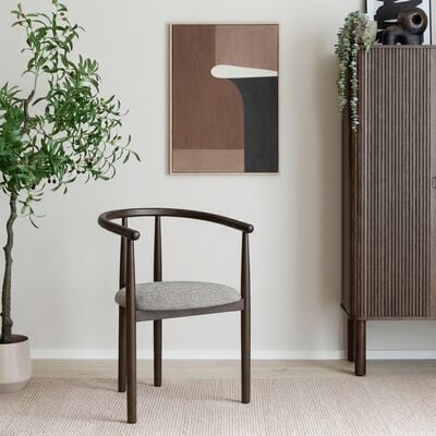 Sola tuoli lakattu tammi/taupe Cobble 121