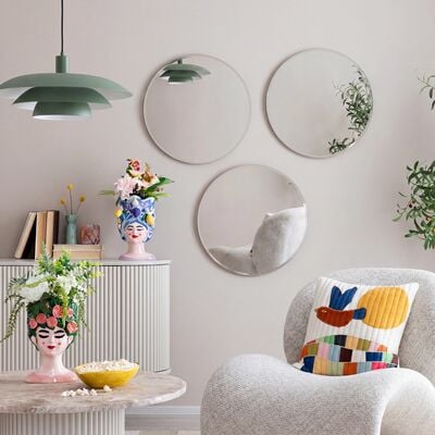 Arvid pyöreä seinäpeilisetti 3 kpl 40 cm kirkas