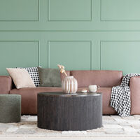 House Nordic Rota pyöreä sohvapöytä Ø80 cm tummanruskea marmori look, asiakaspal