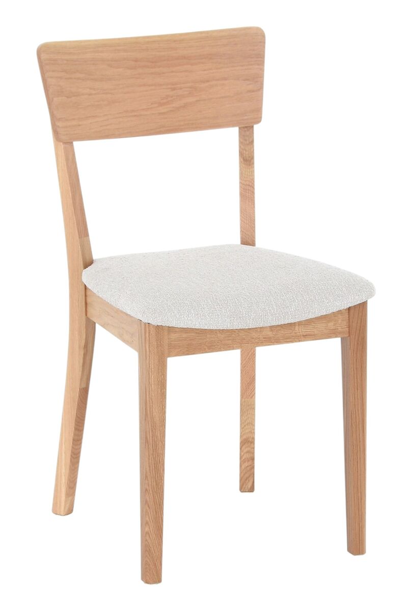 Lehto tuoli lakattu tammi/ vaalea beige Puente 04