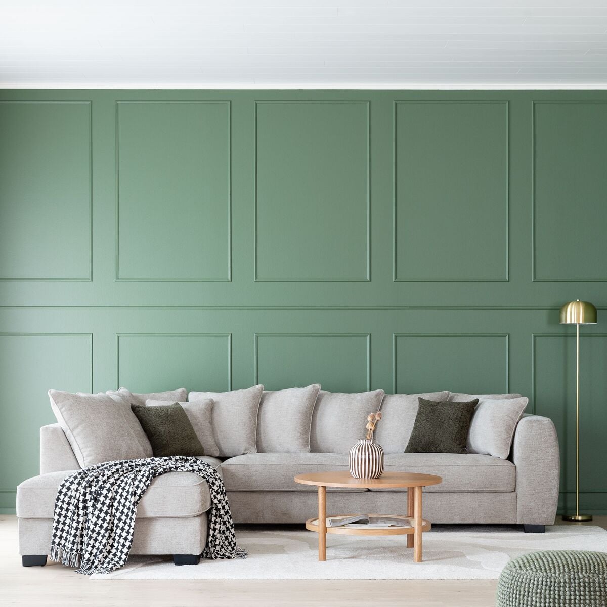 Veke Boston avokulmasohva vasen beige Garnet aluminium