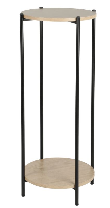Kulo pyöreä kukkapöytä Ø30 cm tammi/musta