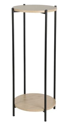 Kulo pyöreä kukkapöytä Ø30 cm tammi/musta