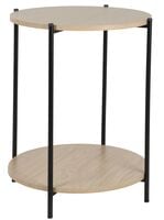 Kulo pyöreä apupöytä Ø40 cm tammi/musta