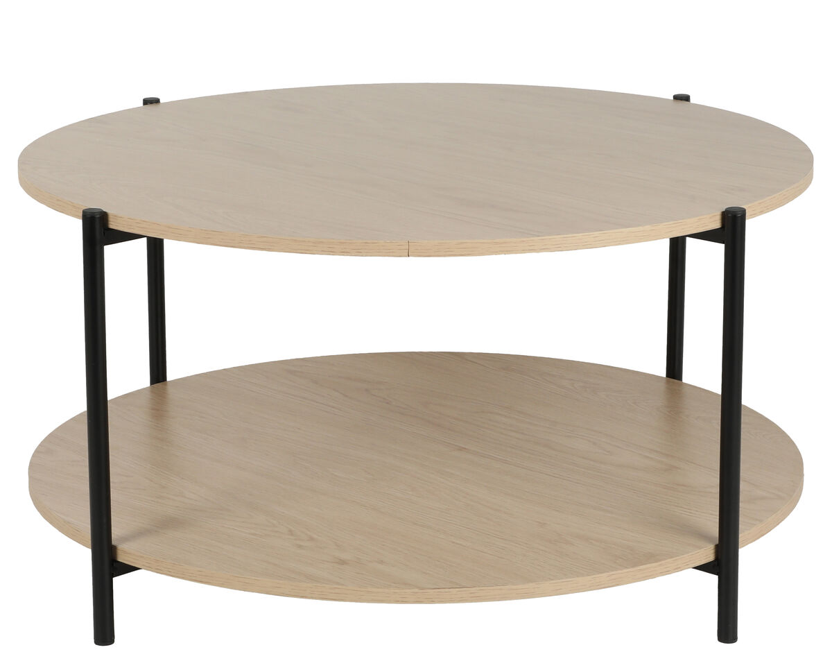 Veke Kulo pyöreä sohvapöytä Ø70 cm tammi/musta