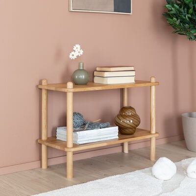 Askel tammi korkea taso 73x35x53,5 cm suoralla päädyllä lakattu tammi, kuvausmal