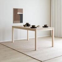 Scandic ruokapöytä 180x90 cm valkolakattu koivu,  asiakaspalautus