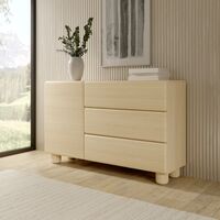 Ebba lipasto 130x38x80 cm vaalea tammi