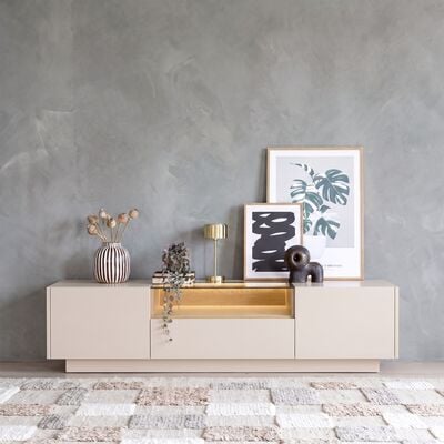 Villa tv-taso 176x40x43 cm beige/vaalea tammi