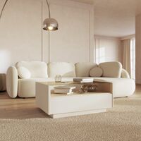 Villa sohvapöytä 96x67 cm beige/vaalea tammi
