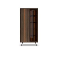 Murto korkea vitriini 94x40x196 cm ruskea tammi