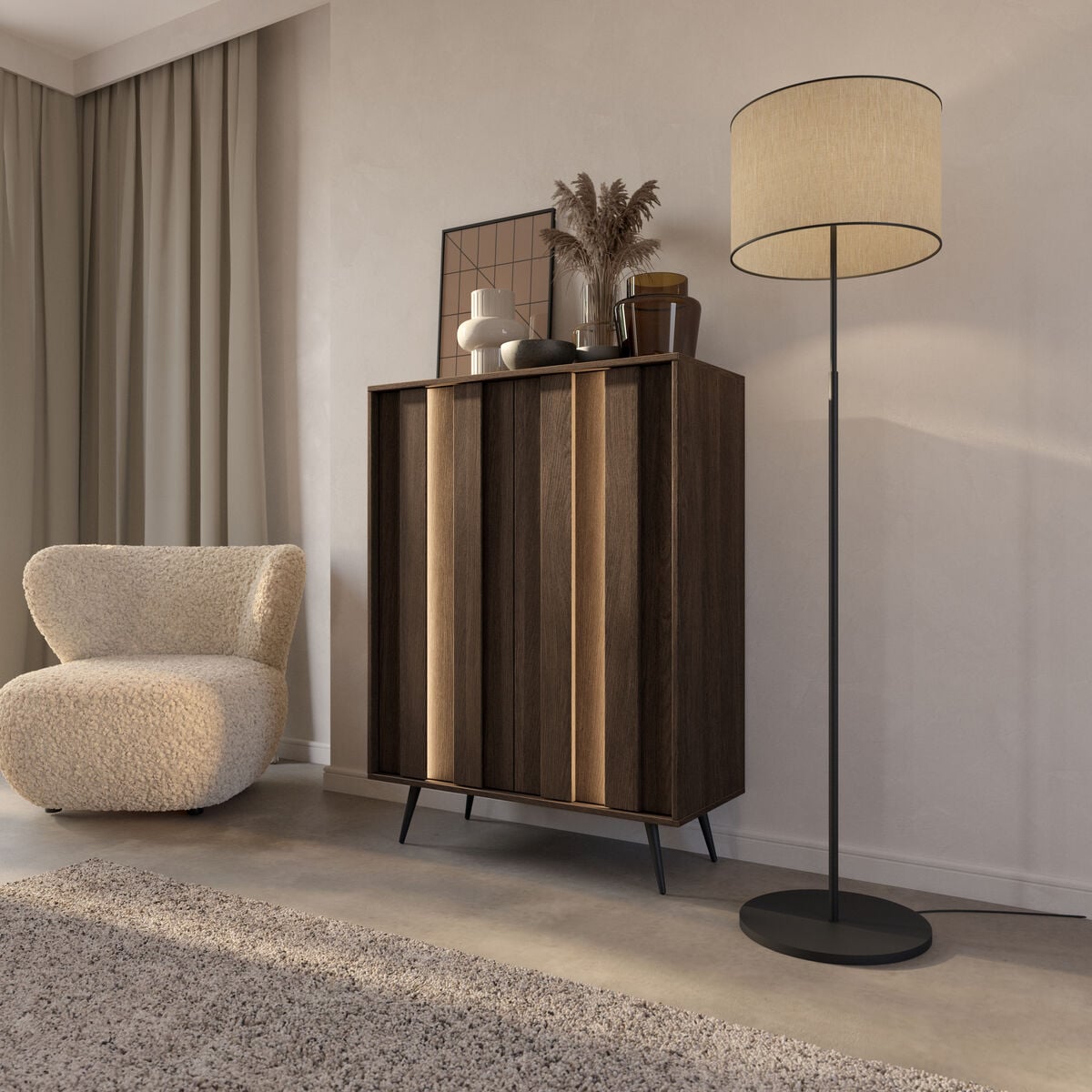 Veke Murto kaappi 94x40x126 cm ruskea tammi