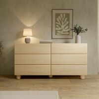 Ebba lipasto 160x38x80 cm vaalea tammi
