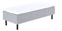 Unia Hopea runkopatjasänky L 80x200 harmaa, pronssi 8cm, 23cm musta jalka